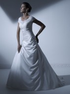 Plus size ivory bridal gown with sleeves